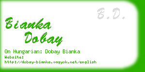 bianka dobay business card